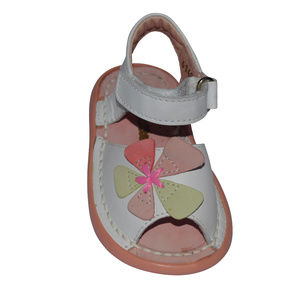 NWT- Girls White Leather Sandals